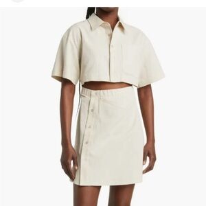 Moon River Off-White Cotton Linen Dress